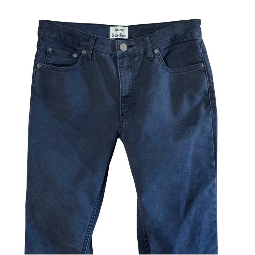 Grey Skinny Acne Studio Jeans with Brushed Denim